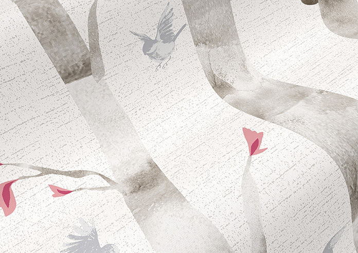 Watercolour Woods, Pink - Twist&Fit Roller Blind - Image 4
